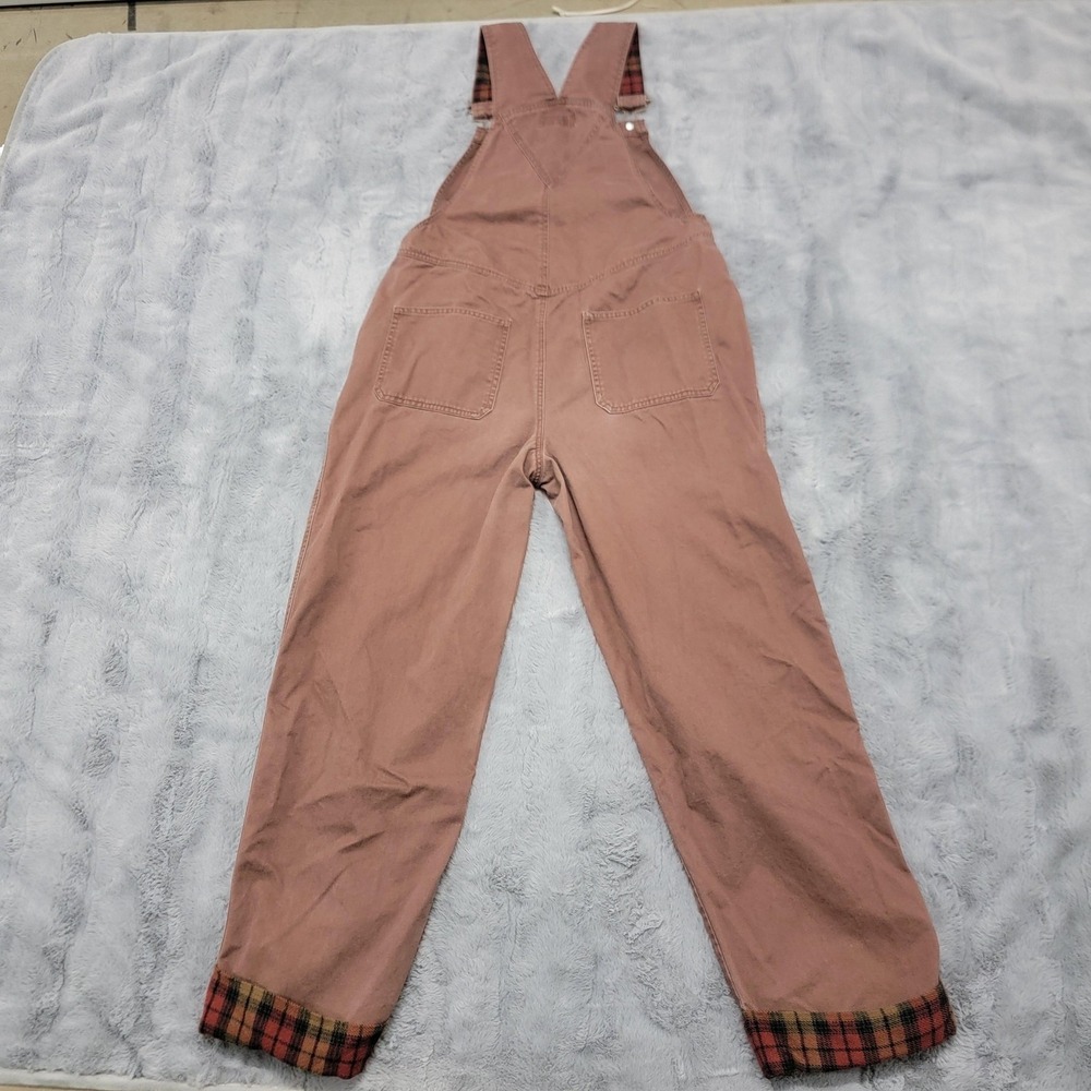Vintage Mandal Bay Overalls Womens XL Brown Happy Harvest Scarecrow Fall Plaid - Picture 13 of 16